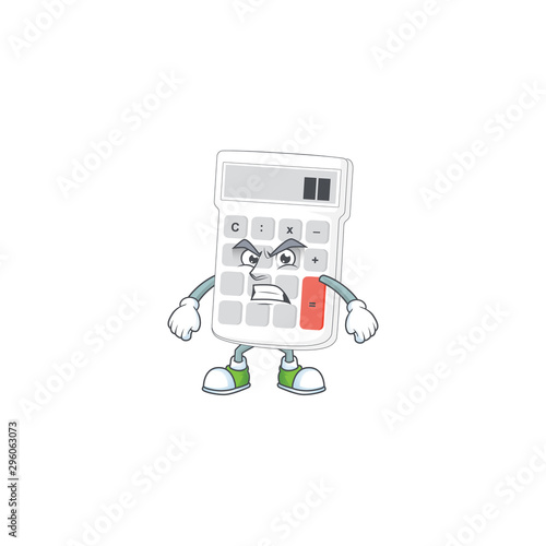 Scream cartoon calculator white for calculate tool.
