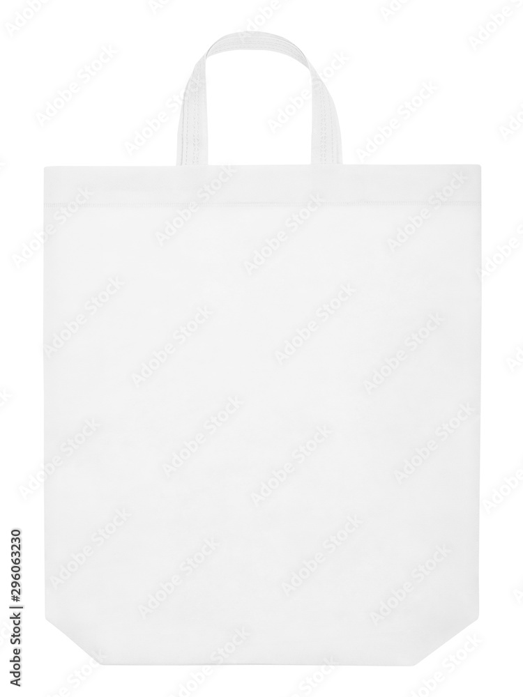 White fabric bag isolated on white background White fabric bag isolated on white background