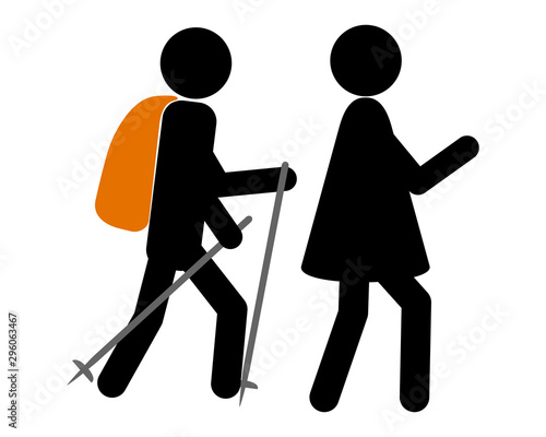 Mann und Frau auf Wanderung