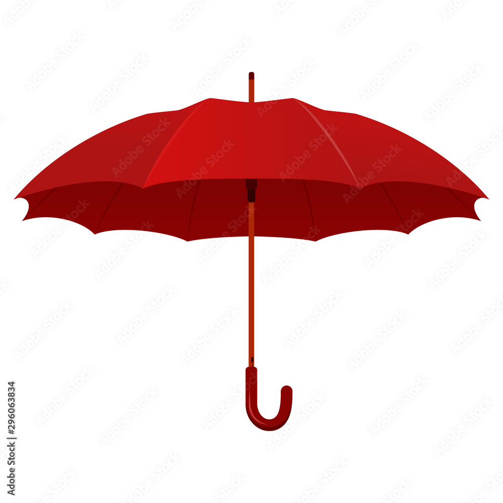 Red realistic umbrella. Vector Illustration. Red realistic umbrella. Vector Illustration.