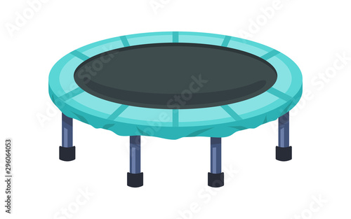 Trampoline on white background