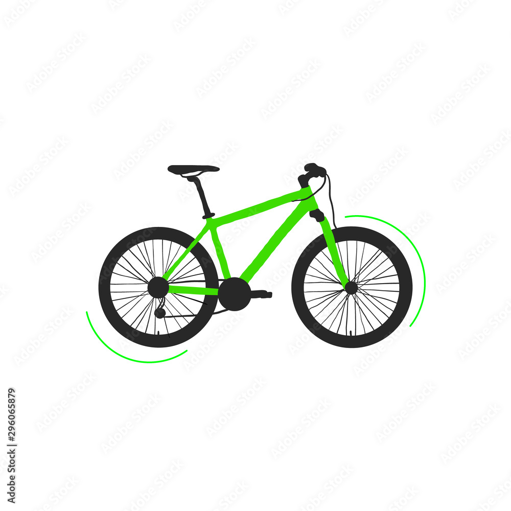 sport Bicycle with green elements vector isolated