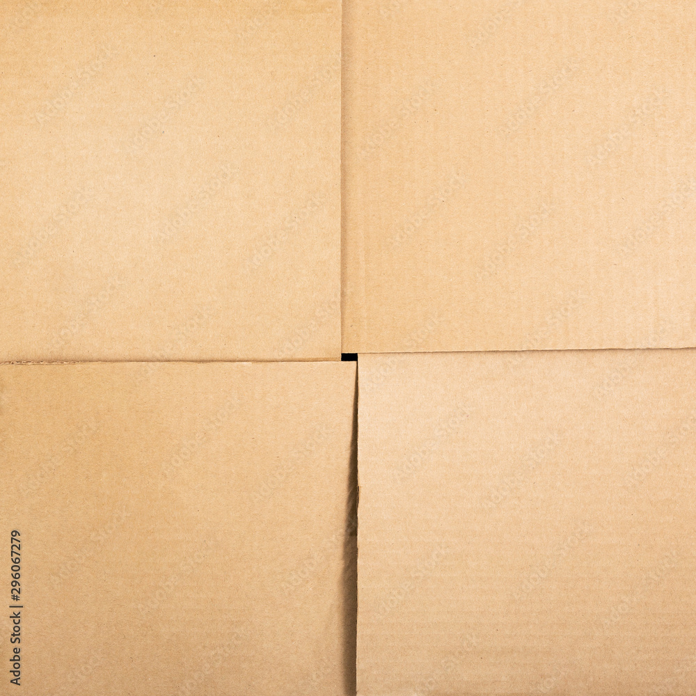 Square cardboard box background. Top view Square cardboard box background. Top view