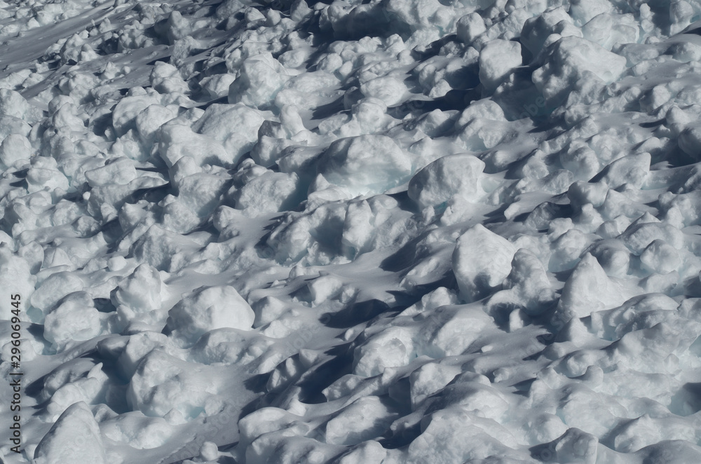 Avalanche in the Alps - Abstract concept: avalanches risk