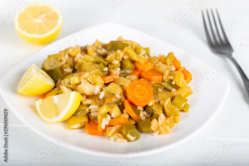 Turkish Food Leek with Olive Oil / Zeytinyagli Pirasa