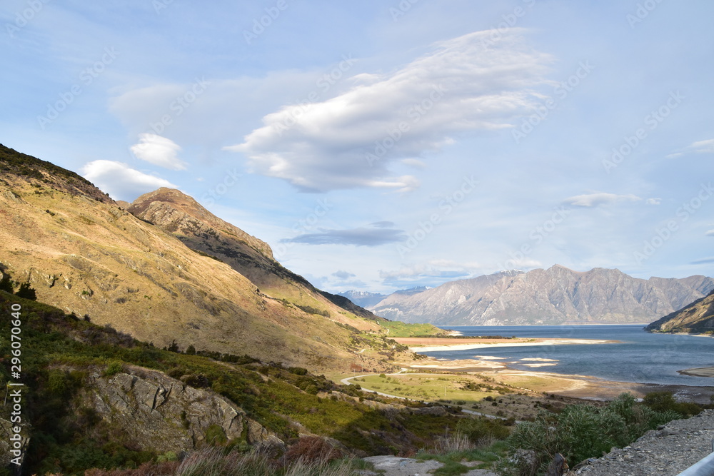 Lake Hawea in New Zealand