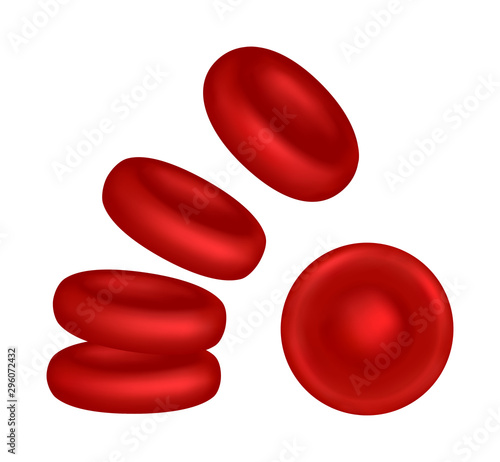 Vector set of red blood cells or erythrocytes 