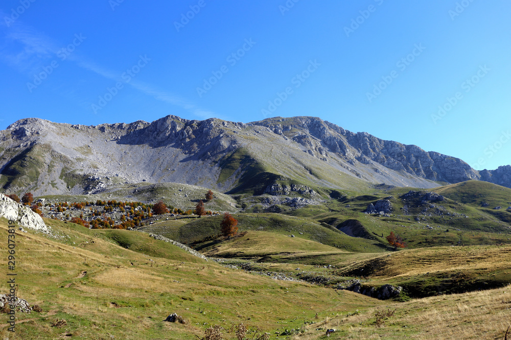 National Park of Abruzzo, Lazio and Molise - A view of the mountains on the Meta mountains