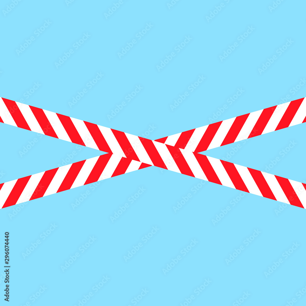 Barricade tape. Signal tape. Warning. Flat style. Vector illustration Barricade tape. Signal tape. Warning. Flat style. Vector illustration