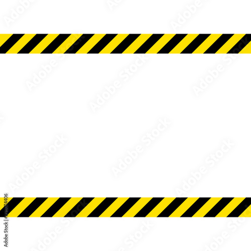 Barricade tape. Signal tape. Warning. Flat style. Vector illustration © Bon_man
