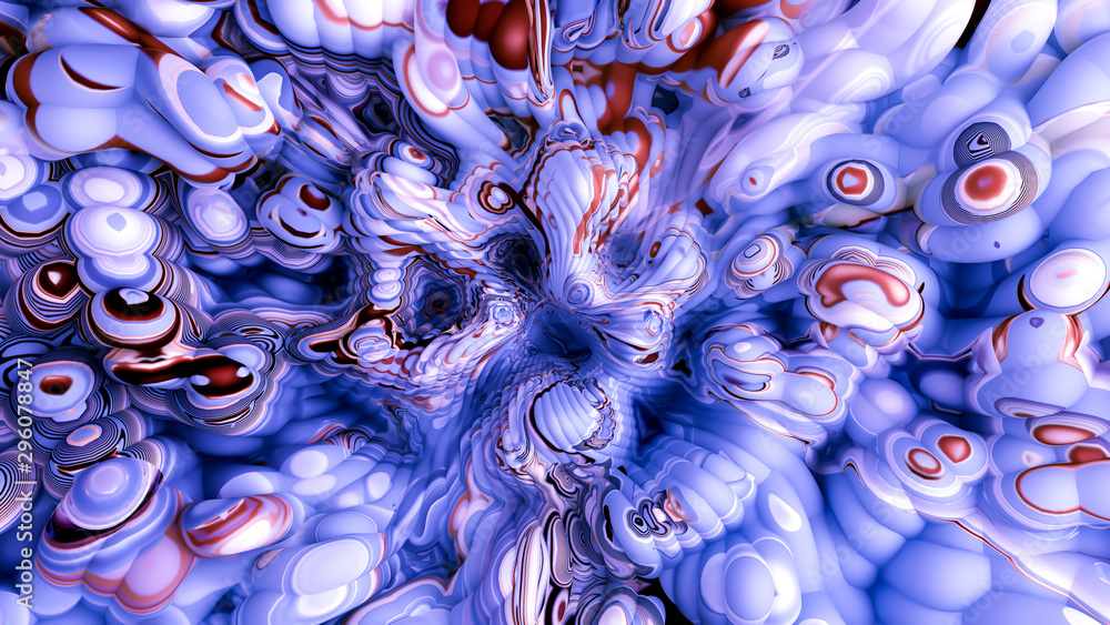 Bright background with a volumetric pattern and print. 3d illustration, 3d rendering. Bright background with a volumetric pattern and print. 3d illustration, 3d rendering.