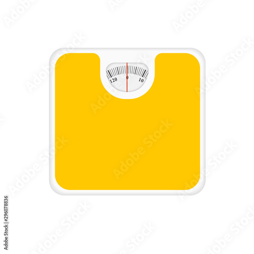 Floor scales isolated on white background. Vector