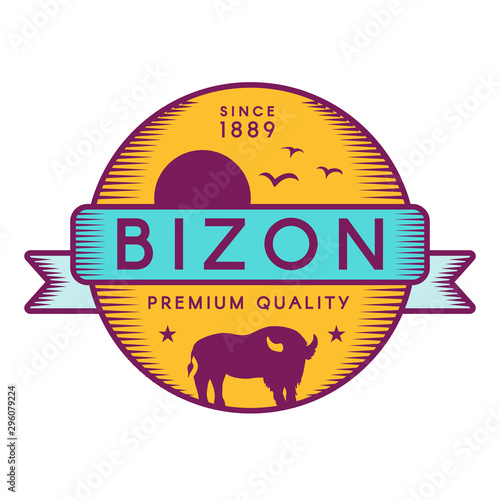 Bizon vector logo template
