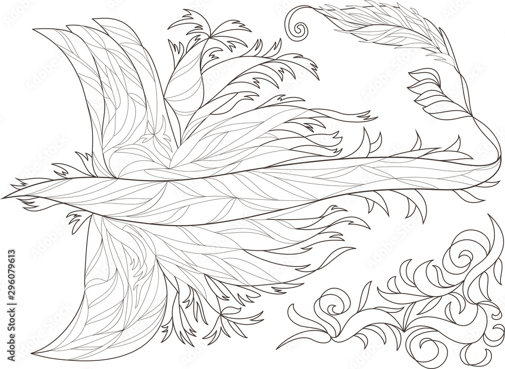 Coloring of firebird Coloring of firebird