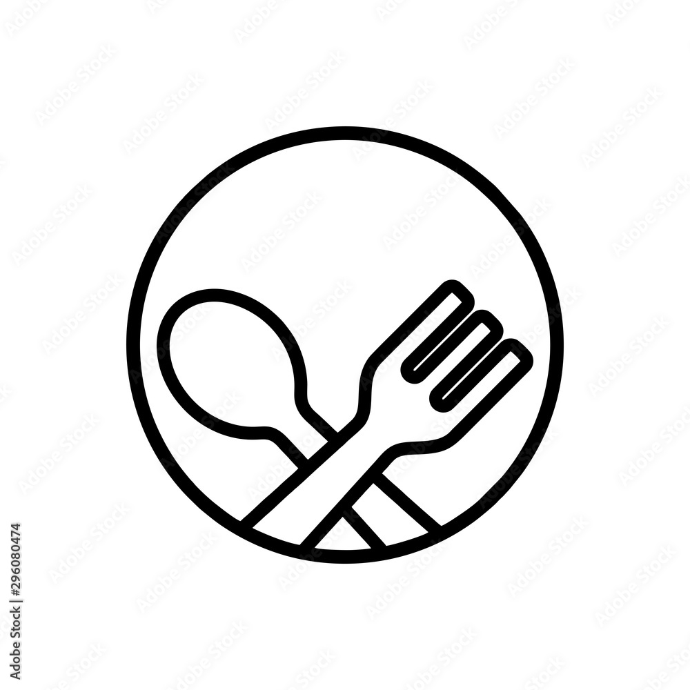 Spoon and fork Icon templates Spoon and fork Icon templates