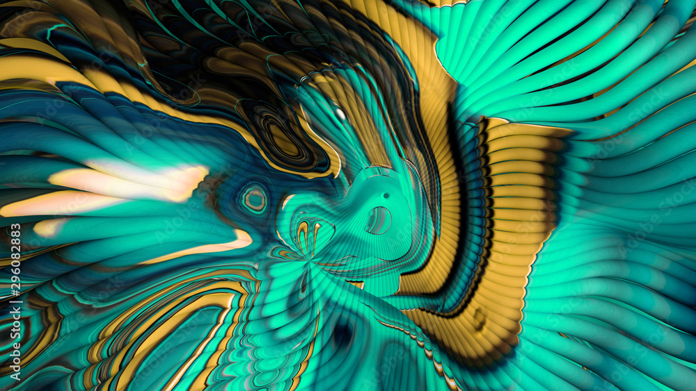 Bright background with a volumetric pattern and print. 3d illustration, 3d rendering. Bright background with a volumetric pattern and print. 3d illustration, 3d rendering.