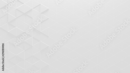 Fototapeta Naklejka Na Ścianę i Meble -  White Futuristic Background With Copy Space (3D Illustration)