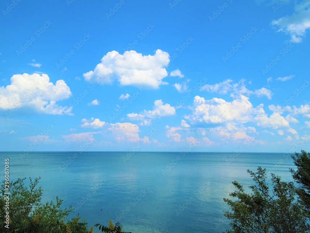 Calm Lake Huron in Michigan