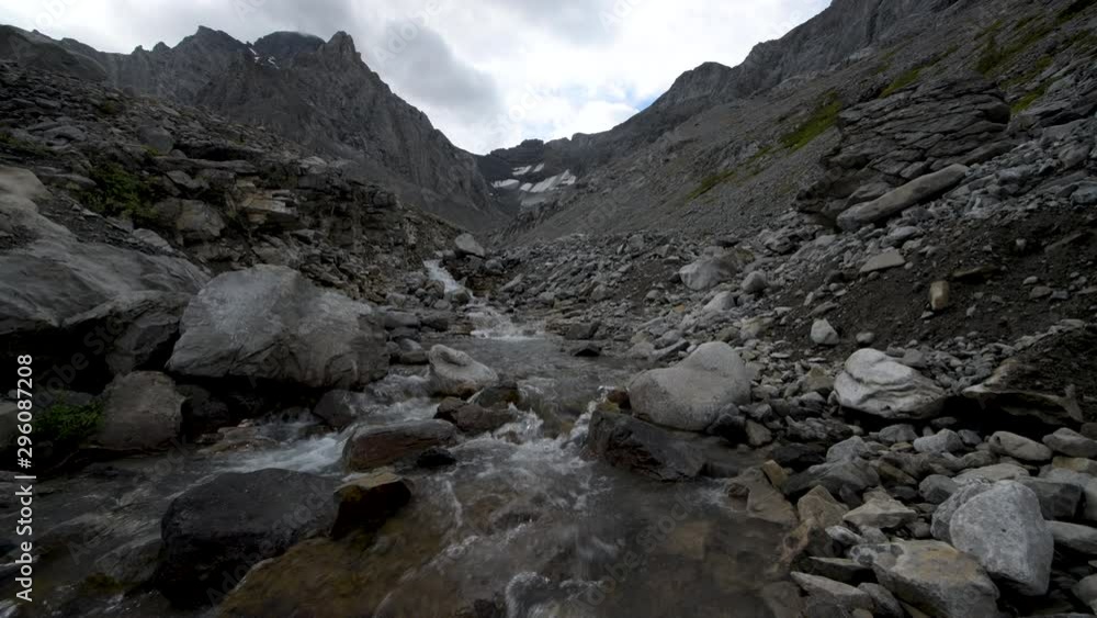 Stream flowing through a rocky mountain landscape Stream flowing through a rocky mountain landscape