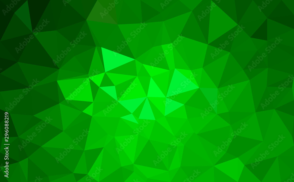 Modern green abstract polygonal background. Geometric texture background in origami style.