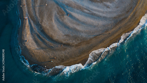 drone view of beach 