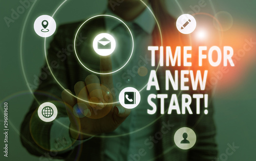 Wallpaper Mural Word writing text Time For A New Start. Business photo showcasing something is supposed to begin right now Fresh job Torontodigital.ca