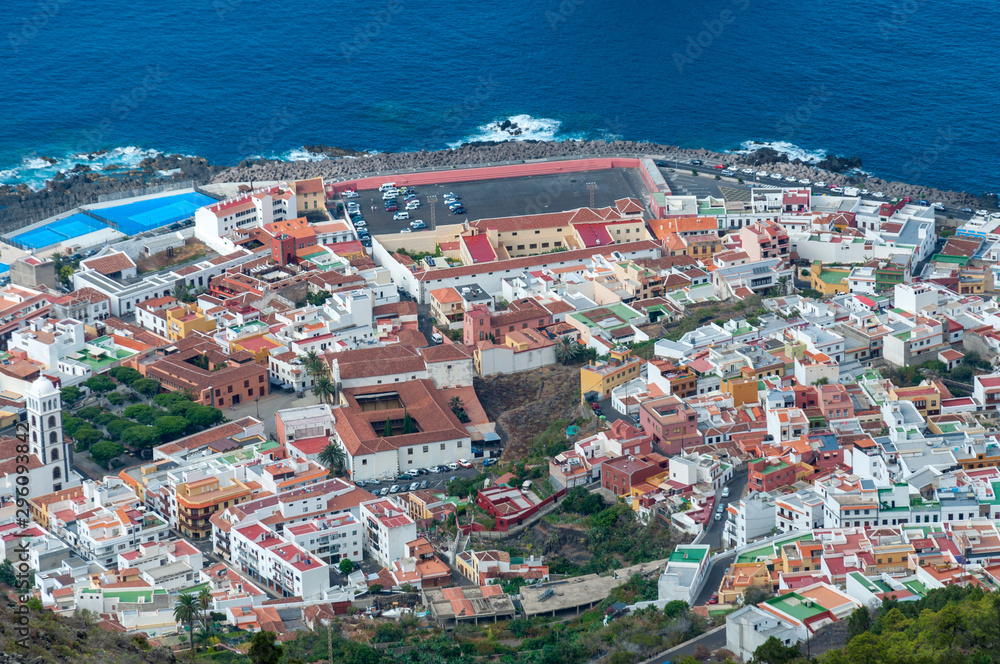 Panoramic view of Garachico town, Tenerife, Spain.