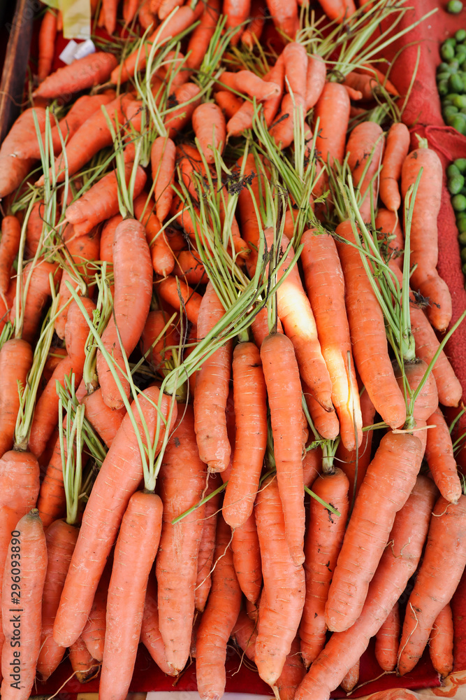 Top down view of a pile of carrots Top down view of a pile of carrots
