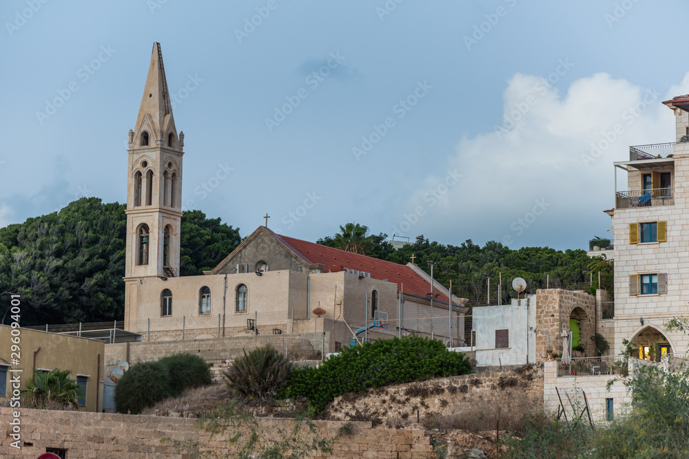 St. George Church, a Greek-Orthodox church, located near the southern entrance to Old Jaffa, and is known for its tall bell tower.