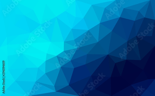 Modern blue abstract polygonal mosaic background. Geometric texture background in origami style. low poly style.