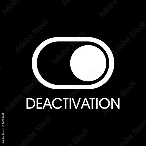 Vector logo, sign of deactivation and inactivity of the account