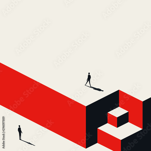 Business hierarchy and leadership vector concept. Symbol of corporate structure, organization, leader, management.
