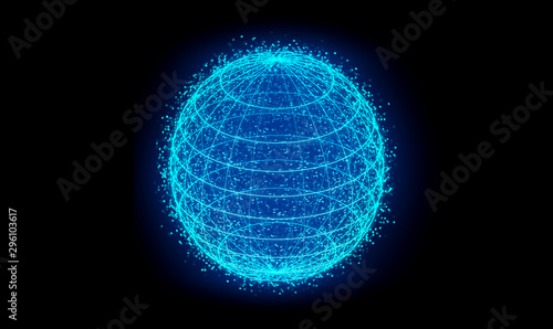 abstract background with globe isolation line