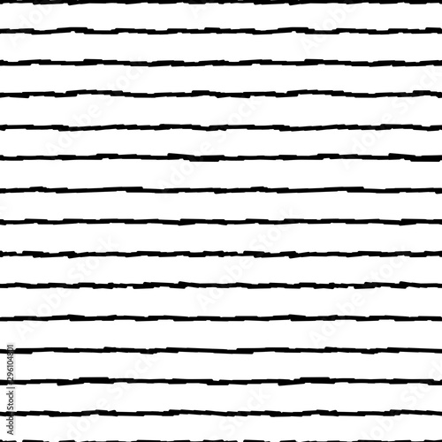 Doodle Stripes Seamless Pattern. Vector Striped Background. Black and white illustration