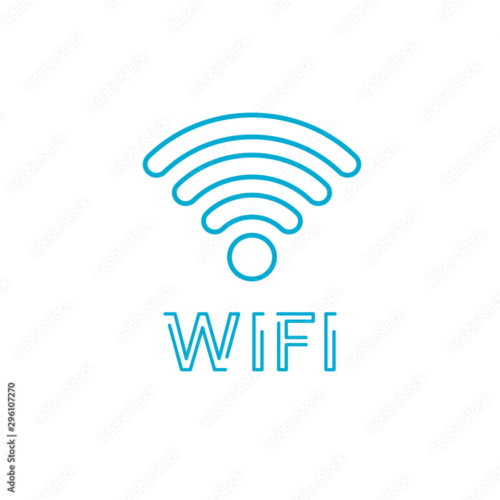 Wifi Linear icon. Wireless internet sign. Editable stroke. Stock Vector illustration isolated on white background. Wifi Linear icon. Wireless internet sign. Editable stroke. Stock Vector illustration isolated on white background.
