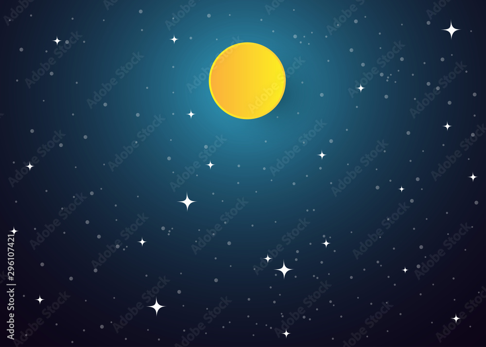 full moon and stars full moon and stars