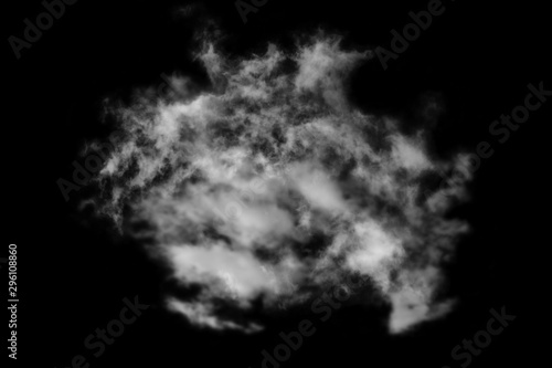 Textured cloud,isolated on black background