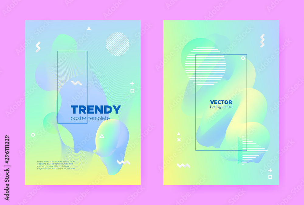 Obraz premium Yellow Pastel Fluid. Abstract Gradient Elements. 