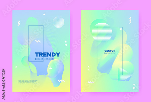 Yellow Pastel Fluid. Abstract Gradient Elements. 