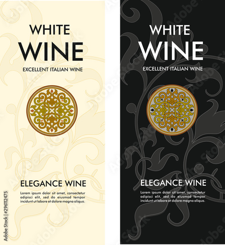 Wine label prosecco white wine