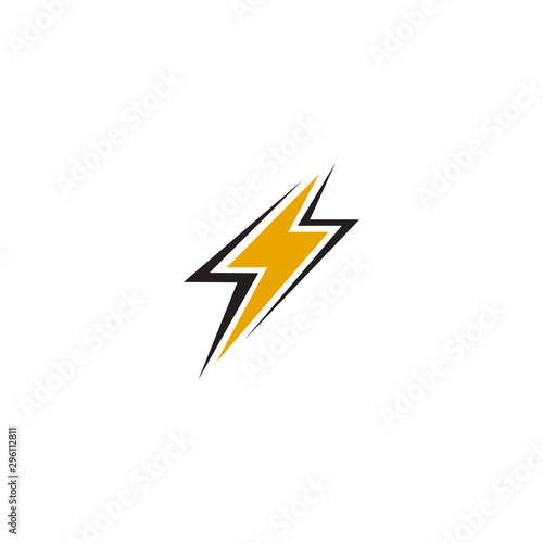 Lightning bolt flash logo design vector template
