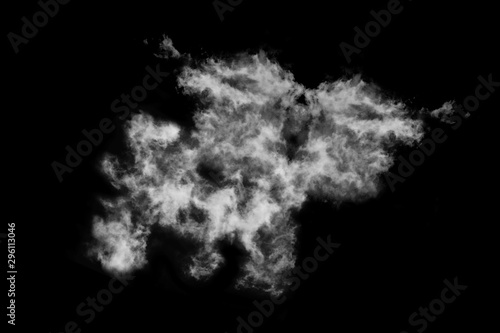 Textured cloud,Abstract black,isolated on black background