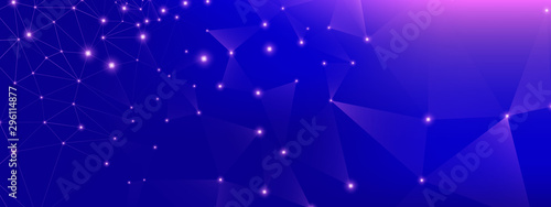Technology Finance. Big Data Background. Blue 