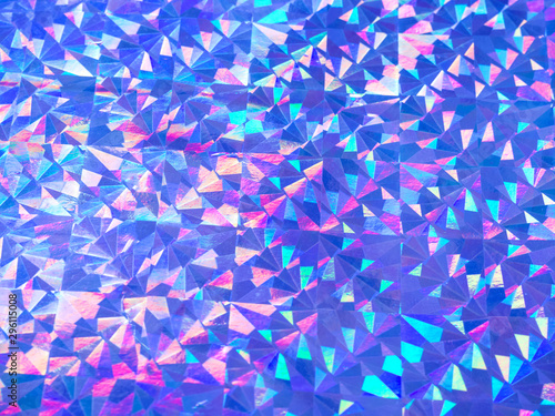 Holographic colorful purple blue lights festive background
