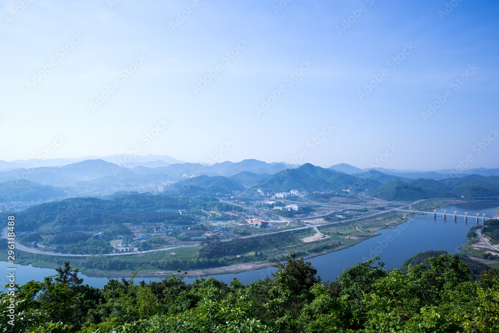 Gongju-si landscape of Korea.