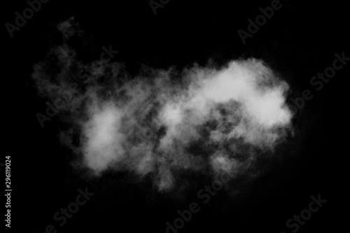 Textured cloud,Abstract black,isolated on black background