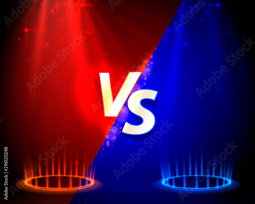 Versus game cover, banner sport vs, team concept.