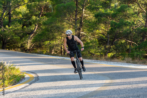 Wallpaper Mural male biker cycling on a mountain road Torontodigital.ca