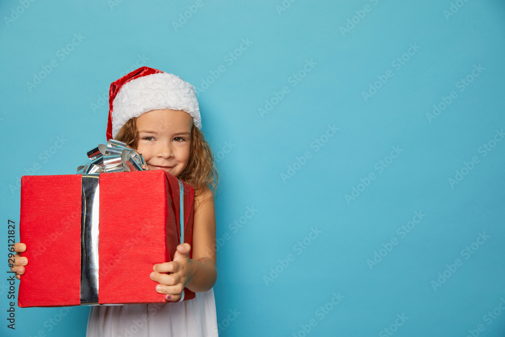 Child in Santa red hat Child in Santa red hat