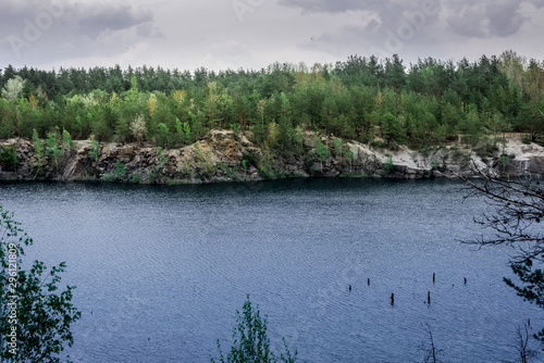 beautiful water quarry in Ukraine
